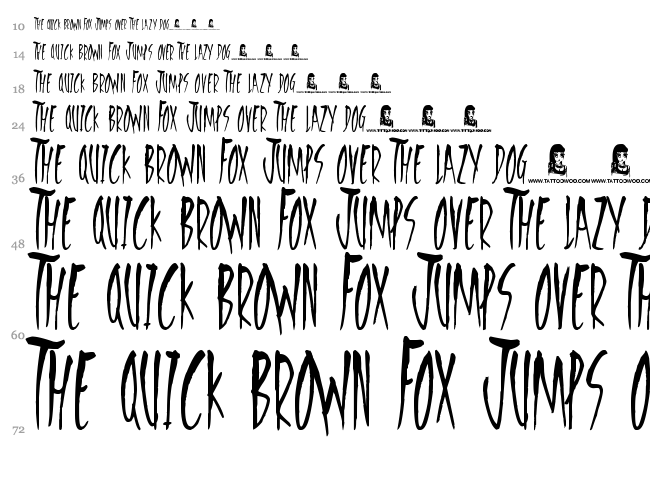 Freedom Fighters font waterfall